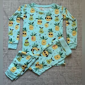 Little Sleepies Pineapple Jams Bamboo Two-Piece LS Pajamas (3T)